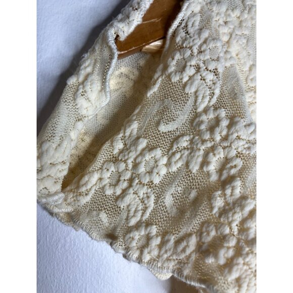 Vintage J.T.B. Lace Blouse Cap Sleeves Y2k Lace Fairy Grunge Whimsigoth Small - Picture 7 of 13